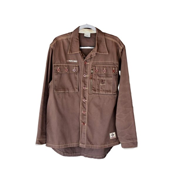 Pepe Jeans London Other - *SOLD Vintage Pepe Jeans London Dark Brown Superior Denim Jacket  Size L/XL